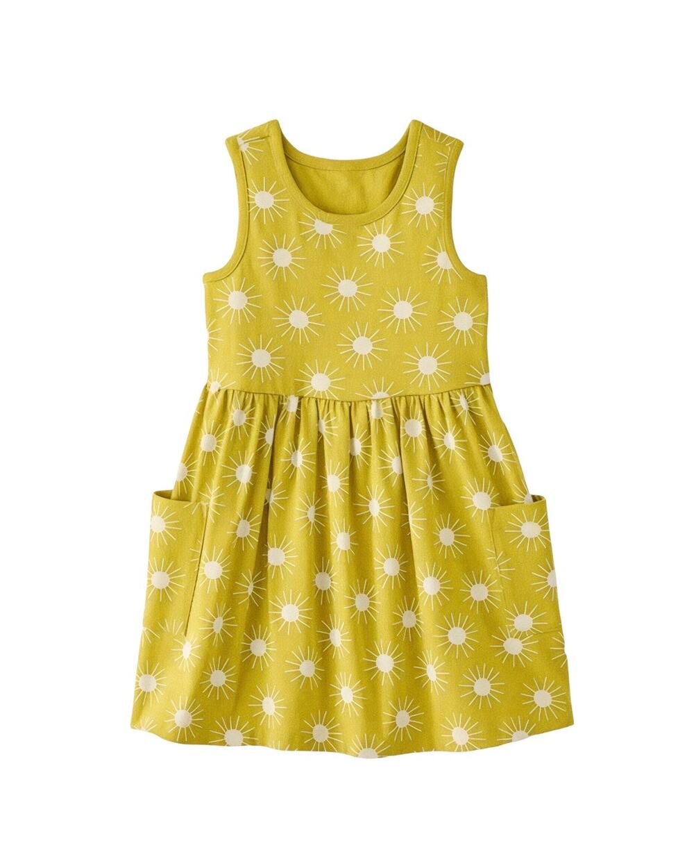 Hanna Andersson Sleeveless Playground Dress w/ Pockets NWT Cotton Size 3 (90)